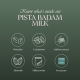Swee10 | Pista Badam Milk | Instant Mix | 100g | Zero Added Sugar | Pistachio Almond Drink | Low Calorie | Diabetic Friendly | No Preservatives
