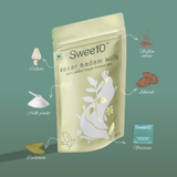 Swee10 | Kesar Badam Milk | Instant Mix | 100g | Zero Added Sugar | Saffron Almond Drink | Low Calorie | Diabetic Friendly | No Preservatives