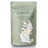 Swee10 | Pista Badam Milk | Instant Mix | 100g | Zero Added Sugar | Pistachio Almond Drink | Low Calorie | Diabetic Friendly | No Preservatives