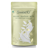 Swee10 | Kesar Badam Milk | Instant Mix | 100g | Zero Added Sugar | Saffron Almond Drink | Low Calorie | Diabetic Friendly | No Preservatives